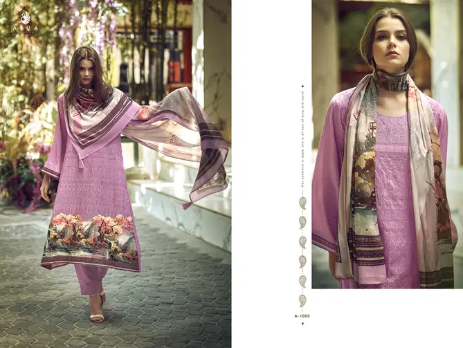 Lavender By Aiqa Fancy Work Muslin Printed Salwar Kameez Wholesale Shop In Surat